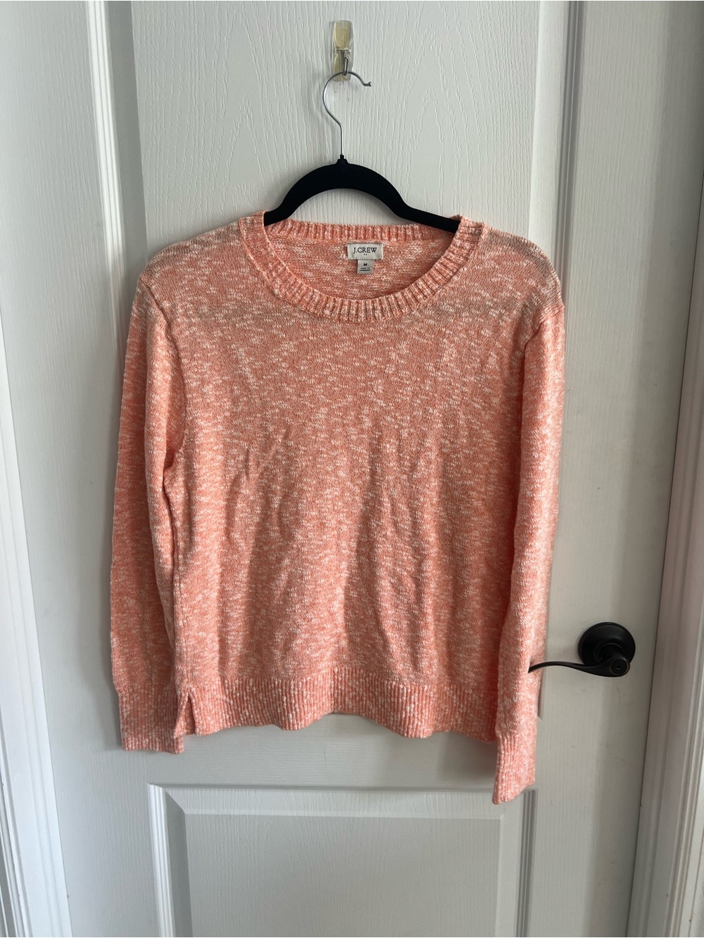J. Crew Factory Peach Heathered Crewneck Sweater